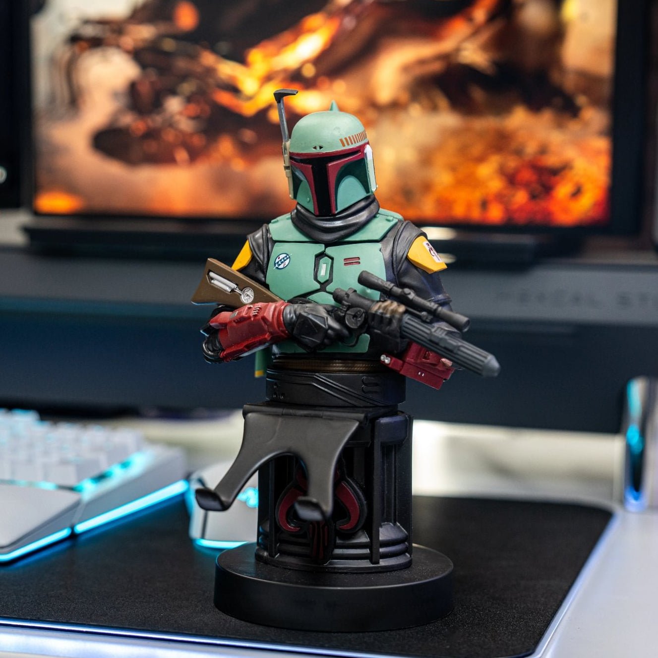 Boba Fett Controller Holder & Phone Stand – The Mandalorian, Cable Guys - EXG Pro