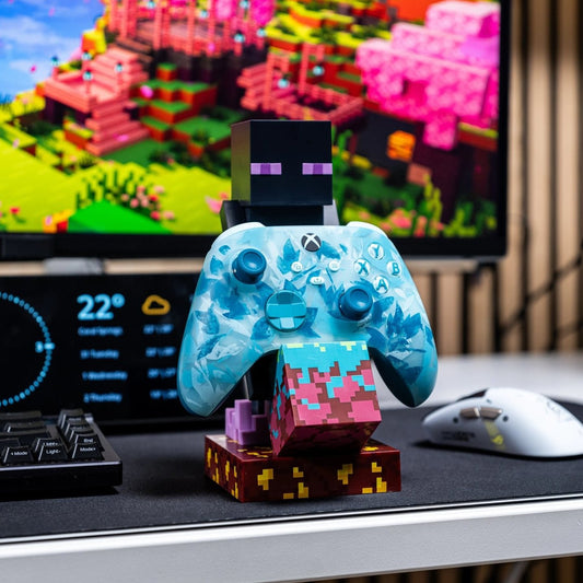 Enderman Nether Edition Controller Holder & Phone Stand – Minecraft, Cable Guys - EXG Pro