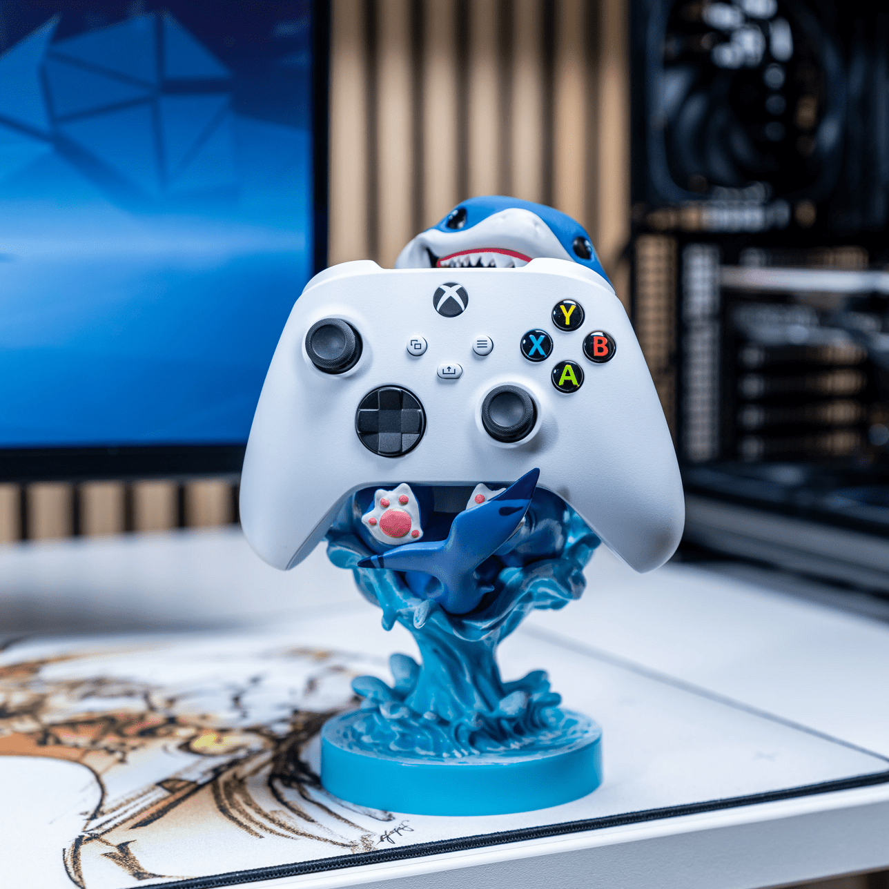 Jeff the Land Shark Cable Guys Controller Holder & Phone Stand - Marvel, Cable Guys - EXG Pro